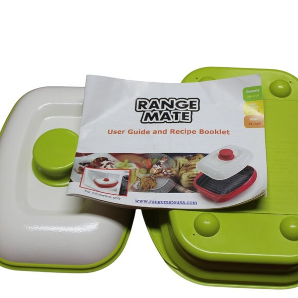 Vintage Microwave Grill RANGE MATE Multi-Cooker Nonstick Lime Green + book NEW - Picture 8 of 10